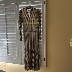 Zara striped sheer dress